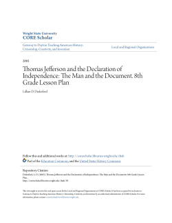 Thomas Jefferson and the Declaration of Independence: The Man