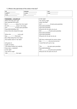 1-) What is the past tense of the verbs in the box? BE ______