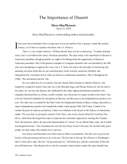 The Importance of Dissent