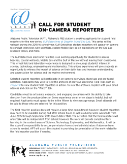call for student on-camera reporters
