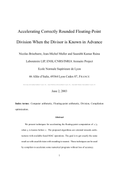 Accelerating Correctly Rounded Floating