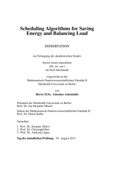 Scheduling Algorithms for Saving Energy and Balancing