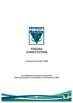 FEDUSA Constitution A5 Booklet.cdr