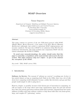 SOAP Overview