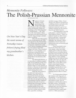 The Polish-Prussian Mennonite