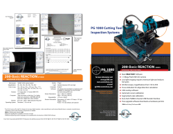 200-Basic REACTION System - PG 1000 Cutting Tool Inspection