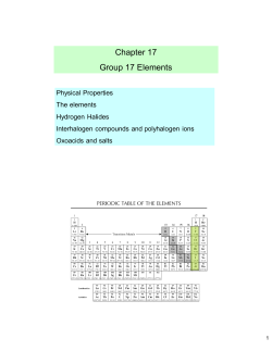 Chapter 17 Group 17 Elements