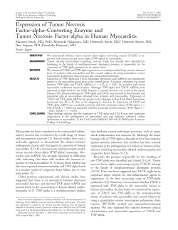 Expression of tumor necrosis factor