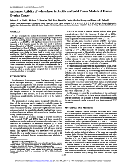 Antitumor Activity of -y-Interferon in Ascitic and