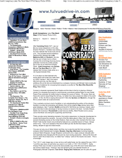 Arab Conspiracy (aka The Next Man/1976/Cheezy Flicks DVD) http