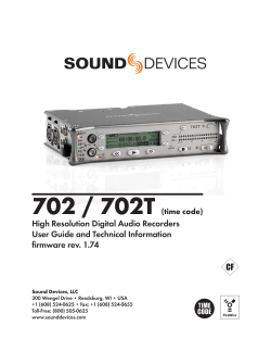 702 and 702T User Guide and Technical Information