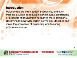 polynomial identity