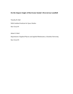 On the Impact Angle of Hurricane Sandy`s New Jersey Landfall