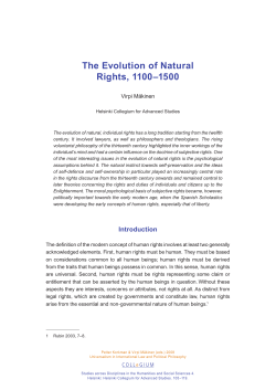 The Evolution of Natural Rights, 1100&ndash;1500