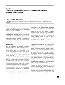 Calcium hydroxide pastes: classification and clinical indications