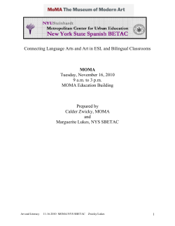 Handouts for Art and Literacy