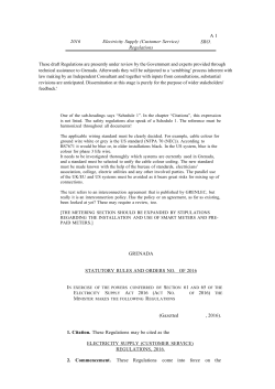 (Customer Code) Regulations Draft