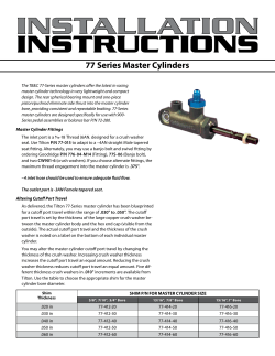 77 Series Master Cylinders