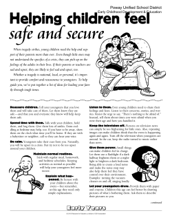 Helping Children Feel Safe - Poway Unified School District