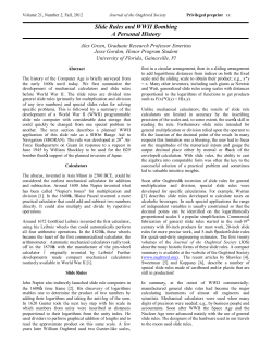 Slide Rules and WWII Bombing A Personal History