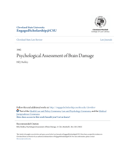 Psychological Assessment of Brain Damage