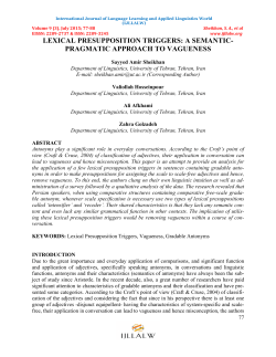 lexical presupposition triggers (PDF Available)