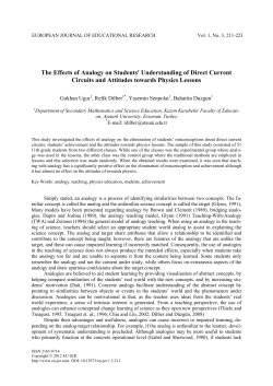 The Effects of Analogy on Students` Understanding of Direct Current