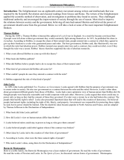 Introduction: The Enlightenment was an eighteenth century