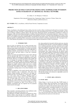 prediction of pm2.5 concentrations using temperature inversion