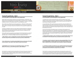 Praying Through My Day &ndash; Segment 1