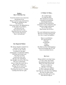 Mother Poems