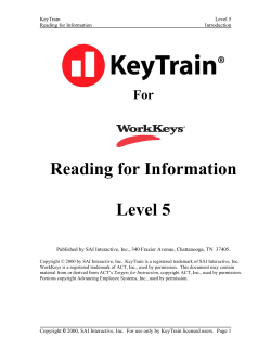 Reading for Information Level 5