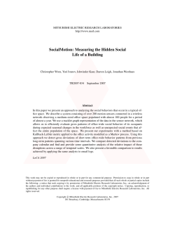 SocialMotion: Measuring the Hidden Social Life of a Building