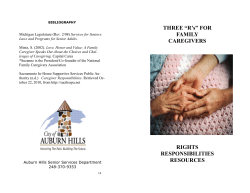 THREE &ldquo;R`s&rdquo; FOR FAMILY CAREGIVERS RIGHTS