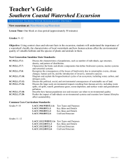 Teacher`s Guide - Southwest Florida Water Management