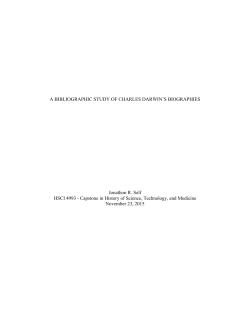 A Bibliographic Study of Charles Darwin`s Biographies