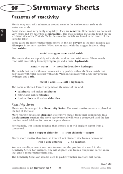 Patterns of Reactivity