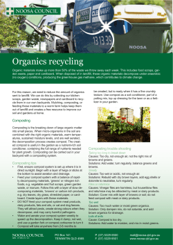 Organics recycling - Noosa Shire Council