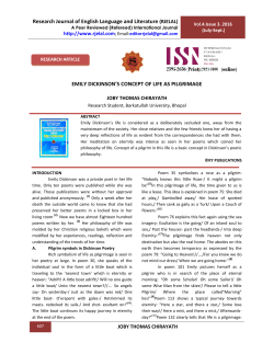 EMILY DICKINSON`S CONCEPT OF LIFE AS PILGRIMAGE