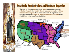 Presidential Administrations and Westward Expansion