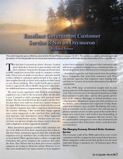 Excellent Government Customer Service Is Not an Oxymoron