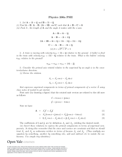 Problem Set 2 Solutions