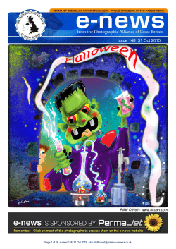 Issue 148 31 Oct 2015 - PAGB e-news