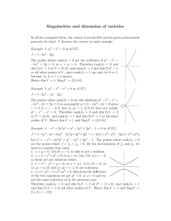 Singularities and dimension of varieties