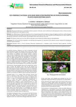 Eco-Friendly Natural Acid-Base Indicator Properties Of Four