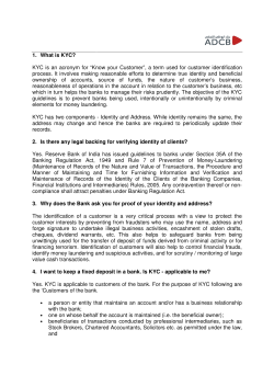 1. What is KYC?