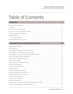 Claims Dispute/Appeals - Sunflower Health Plan
