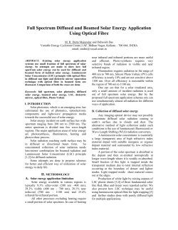 Full Spectrum Diffused and Beamed Solar