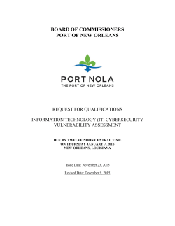 BOARD OF COMMISSIONERS PORT OF NEW ORLEANS