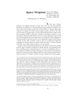 Space Weapons - Princeton University
